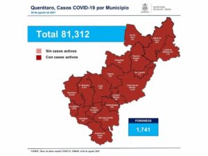 Querétaro con 81 mil 312 casos de COVID-19, este jueves reportan 30 decesos