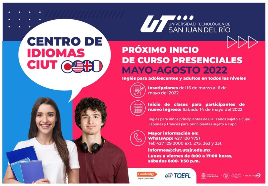 Inicia UTSJR inscripciones para el Centro de Idiomas