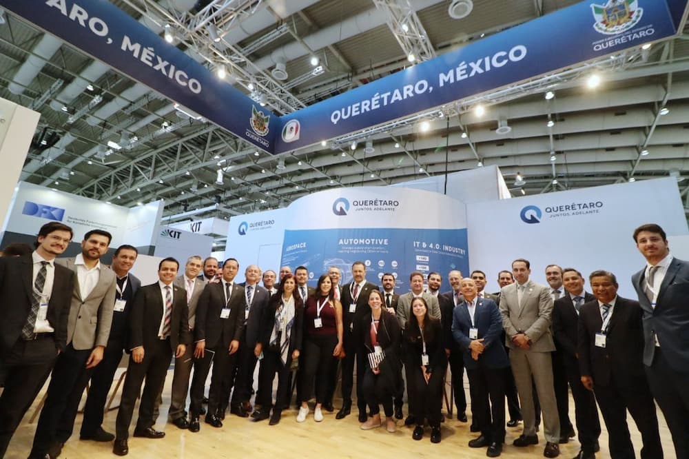 en la feria Hannover Messe 2022, el estado de Querétaro tiene la oportunidad de exhibir los resultados del trabajo colaborativo del modelo de triple hélice, en el que la academia, la industria y el gobierno vinculan competencias