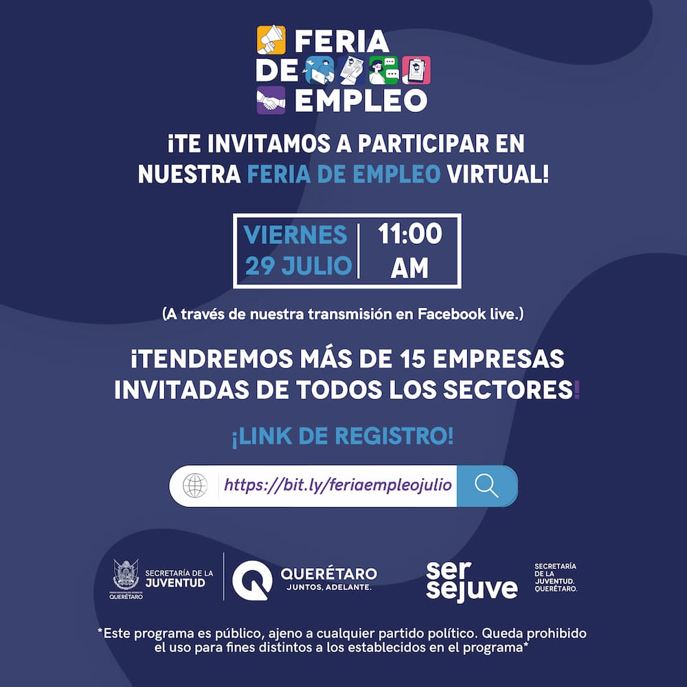 Invita Sejuve a feria de empleo virtual