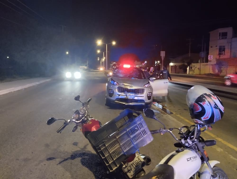 Un lesionado tras choque frontal entre motocicleta y camioneta sobre la estatal 122