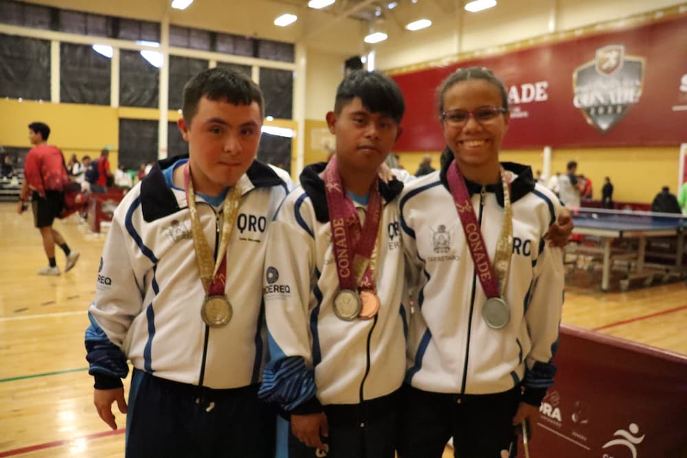 Querétaro consigue históricas medallas en paratenis de mesa, en Nacionales CONADE 2022