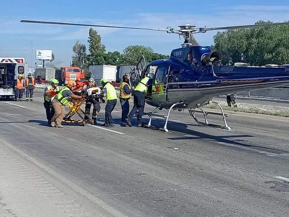 Un prensado tras carambola sobre la autopista 57 en Pedro Escobedo