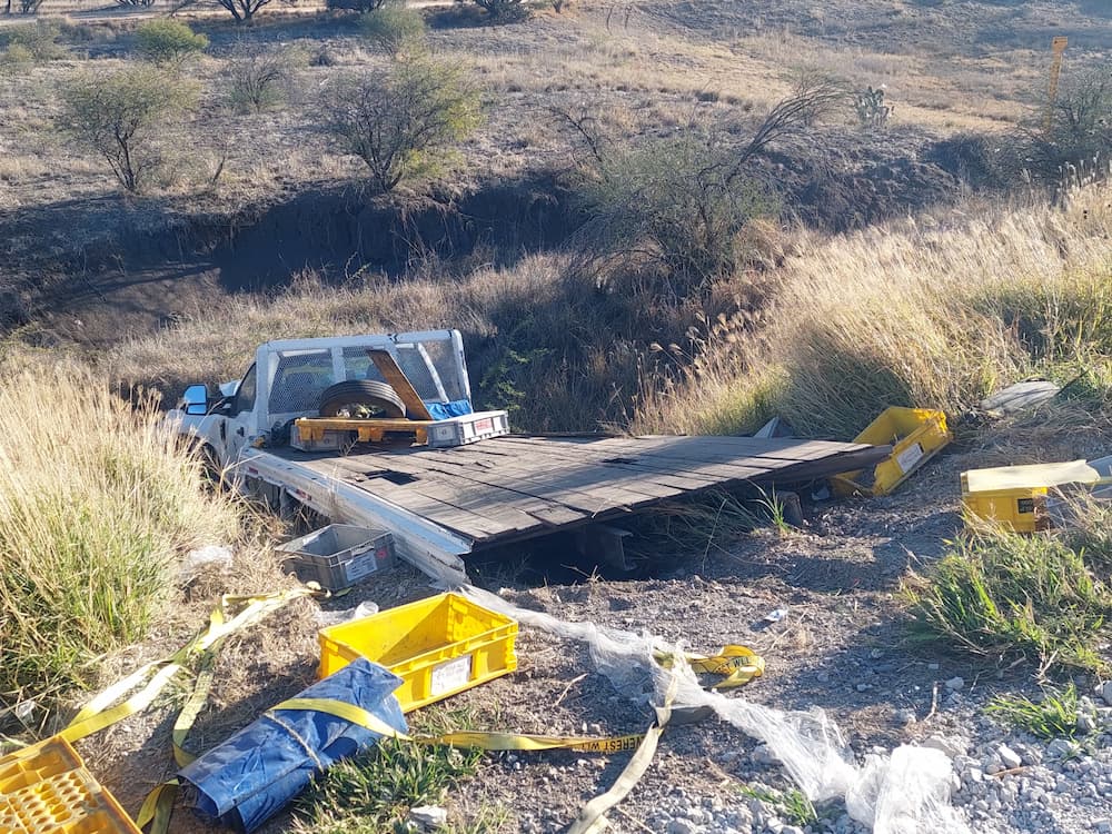 Choque por alcance provoca tráfico sobre la autopista 57