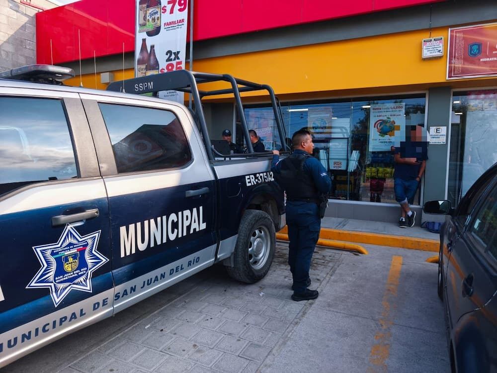 Decomisan dos pitones de Birmania a hombre que las exhibía afuera de tienda en San Juan del Río