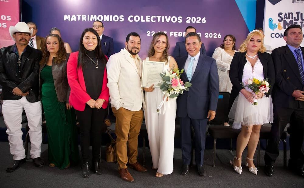 Más de 300 parejas formalizan su unión a través de Matrimonios Colectivos 2026