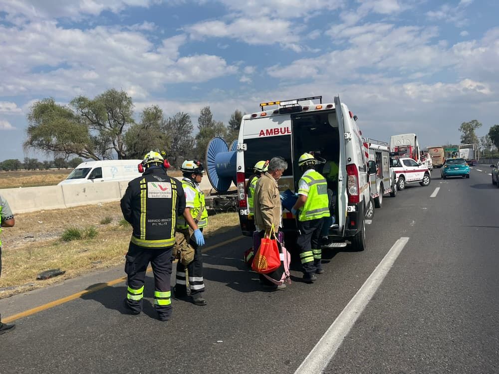 Accidente múltiple en la México–Querétaro deja cinco lesionados y caos vial