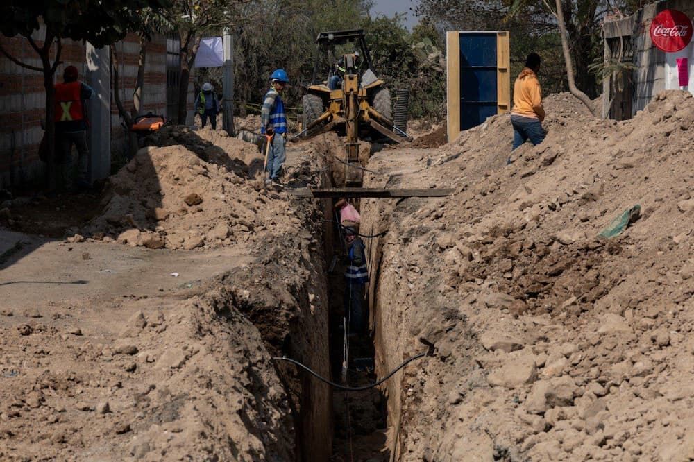 Gobierno Municipal, JAPAM y Conagua supervisan obra de drenaje sanitario en Nuevo San Antonio