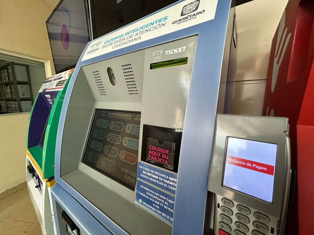 Aumentan atención ciudadana a través de cajeros inteligentes instalados en el municipio de Querétaro