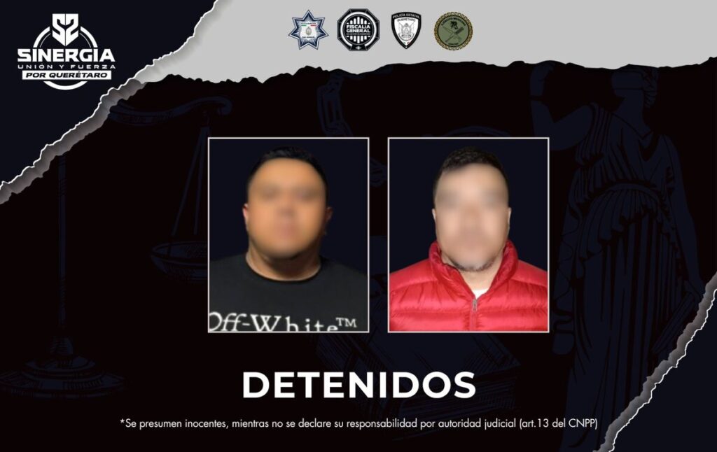 Dos detenidos y aseguramiento de armas y droga tras cateos en San Joaquín