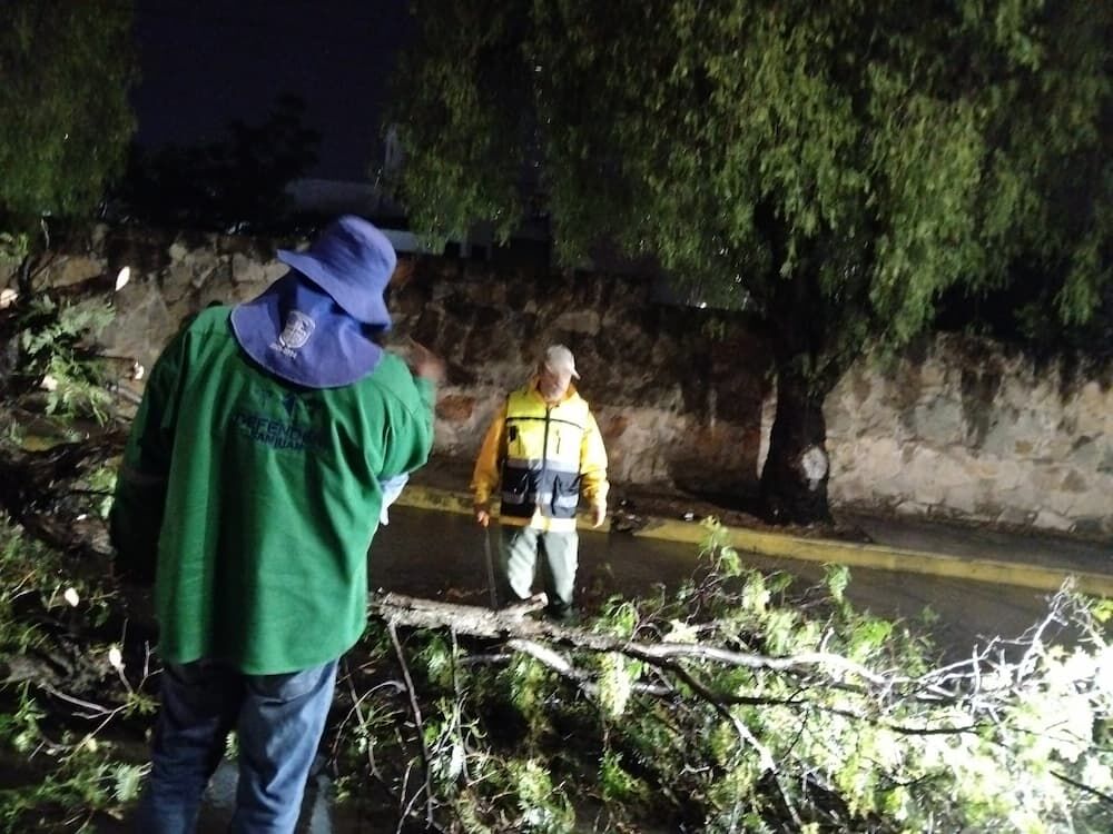 Atienden reportes derivados de la lluvia de este martes en SJR