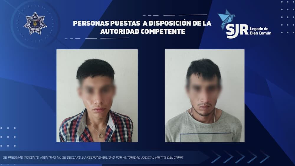Detienen a dos personas por delitos contra la salud y la seguridad en la colonia San Cayetano, SJR