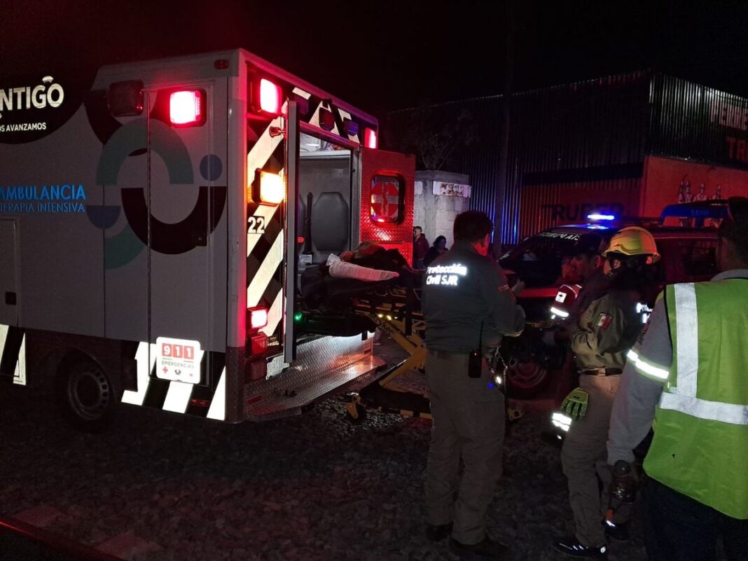 Lesionada tras ser arrollada por el tren en San Sebastián de las Barrancas Norte, SJR