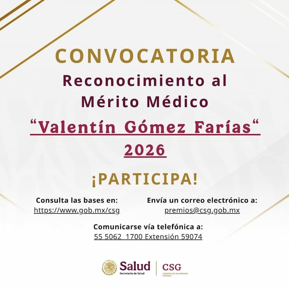 Convoca SESA a postular médicas y médicos al Reconocimiento al Mérito Médico 2026 Convoca SESA a postular médicas y médicos al Reconocimiento al Mérito Médico 2026