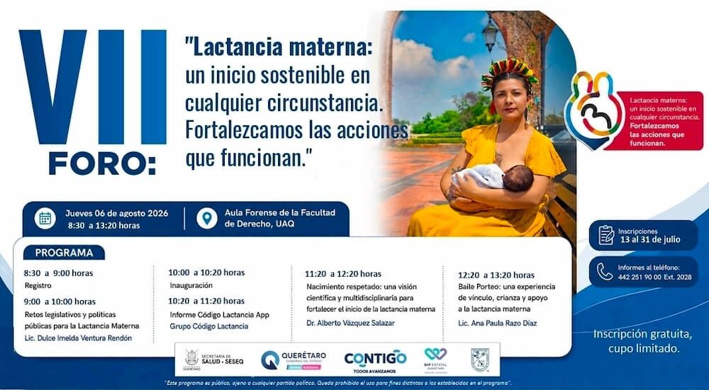 Invita SESA a participar en el VII Foro de Lactancia Materna 2026 Invita SESA a participar en el VII Foro de Lactancia Materna 2026