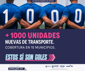 Publicidad julio 2026 PENSADOR QUERETANO AMEQ GOLES 1000 transporte 300 x 250
