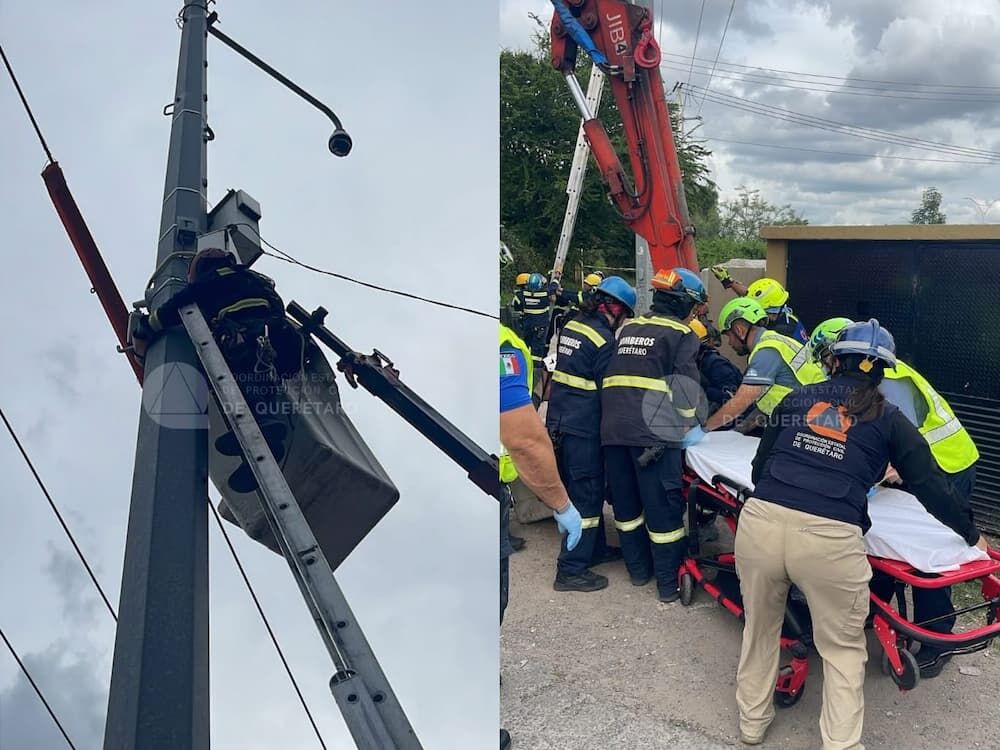 Trabajador de telecomunicaciones es rescatado tras sufrir descarga eléctrica en la carretera a Tlacote Trabajador de telecomunicaciones es rescatado tras sufrir descarga eléctrica en la carretera a Tlacote
