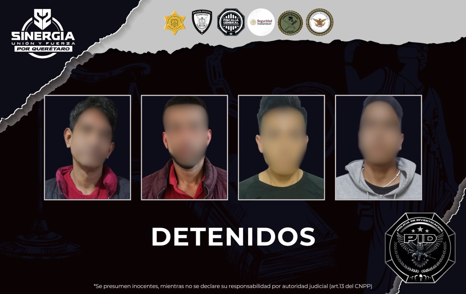 Ejecuta 7 cateos simultáneos; 4 personas fueron detenidas en el municipio de Querétaro Ejecuta 7 cateos simultáneos; 4 personas fueron detenidas en el municipio de Querétaro