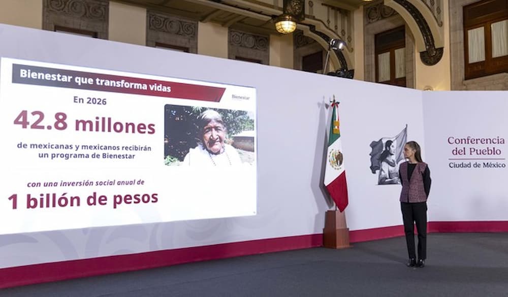Programas para el Bienestar son apoyo directo a la gente y a la economía presidenta al cierre del 2026 beneficiarán a 42.8 millones Programas para el Bienestar son apoyo directo a la gente y a la economía: presidenta; al cierre del 2026 beneficiarán a 42.8 millones