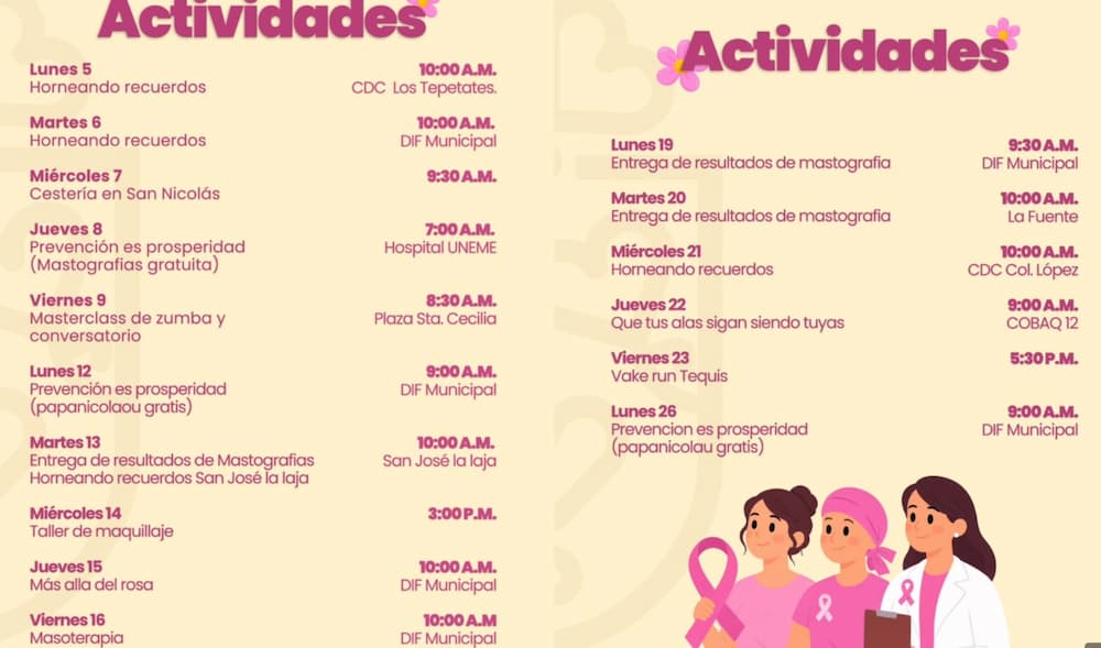 DIF Municipal fortalece acciones para las mujeres durante el Mes Rosa DIF Municipal fortalece acciones para las mujeres durante el Mes Rosa